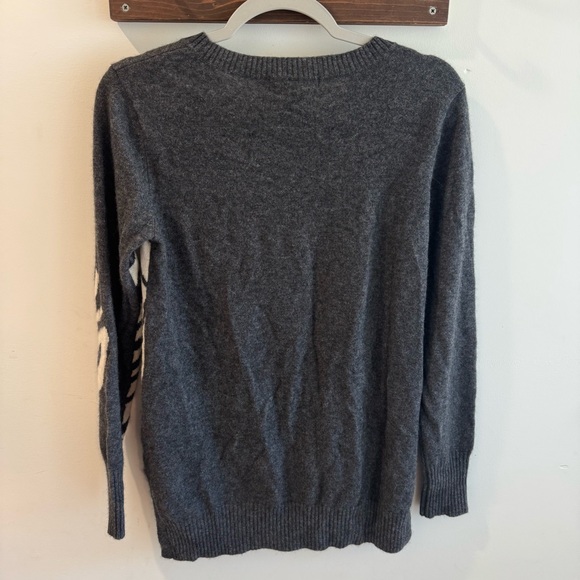 Peck & Peck 2 Ply 100% Cashmere Gray Zebra Sweater Small - Picture 3 of 3